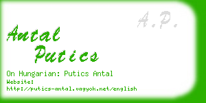 antal putics business card